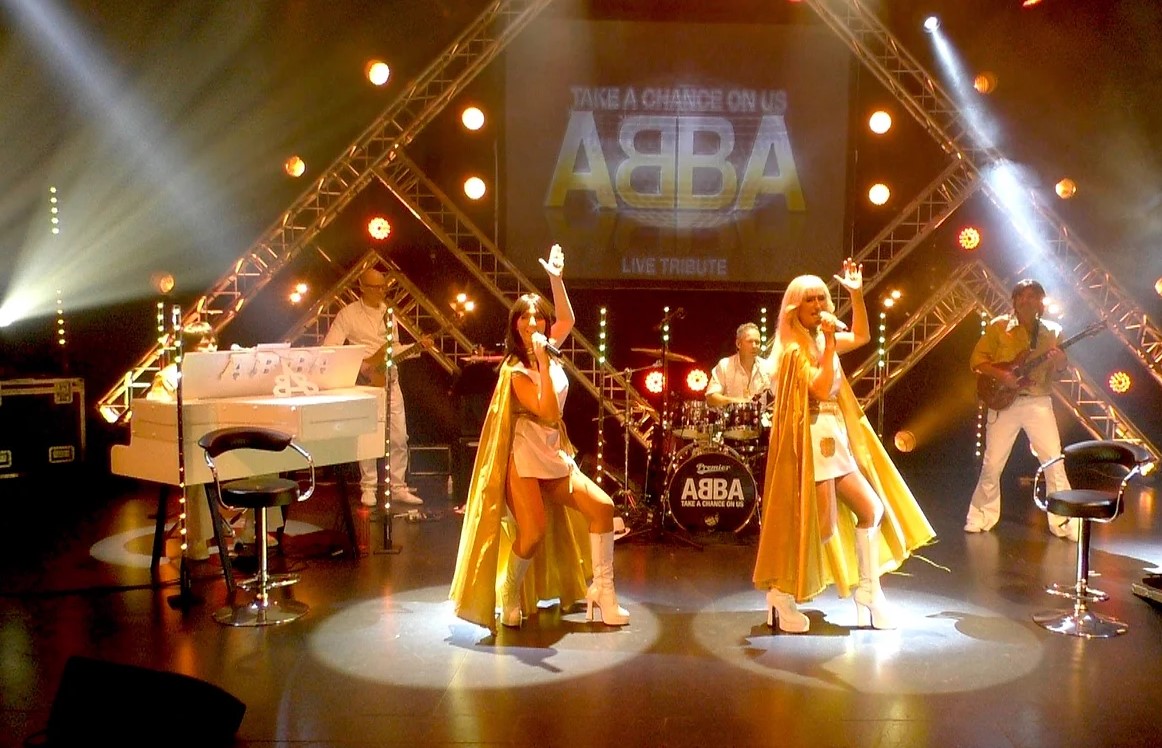 Photo of Take a Chance on Us an ABBA tribute band on stage