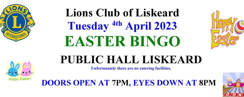 Lions Easter Bingo