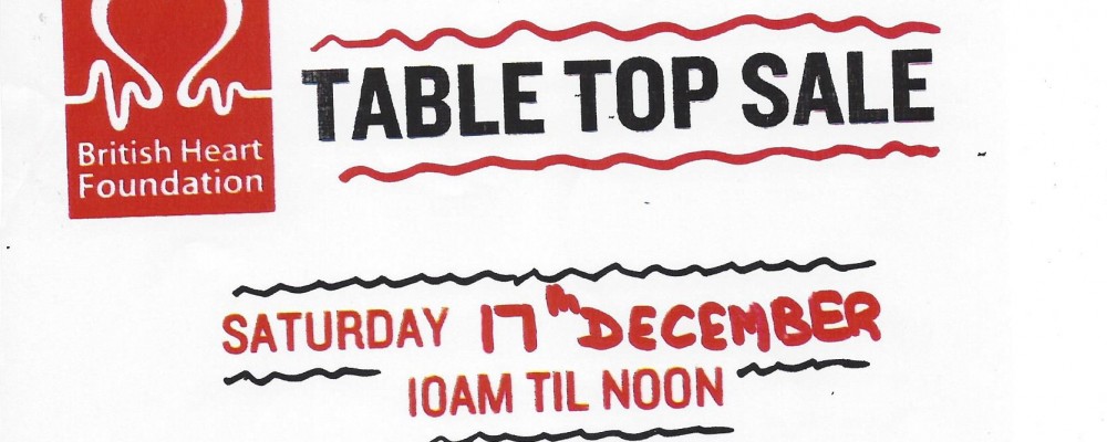 British Heart Foundation Table Top Sale