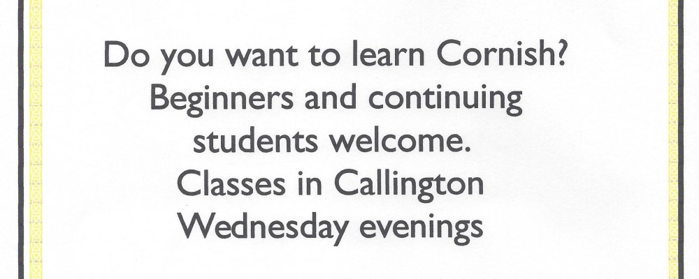 Cornish Language Lessons – Callington