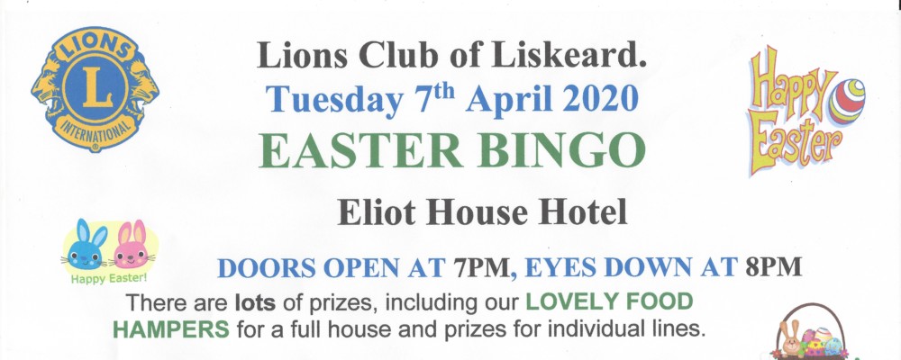 Easter Bingo – CANCELLED