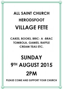 Herodsfoot church fete