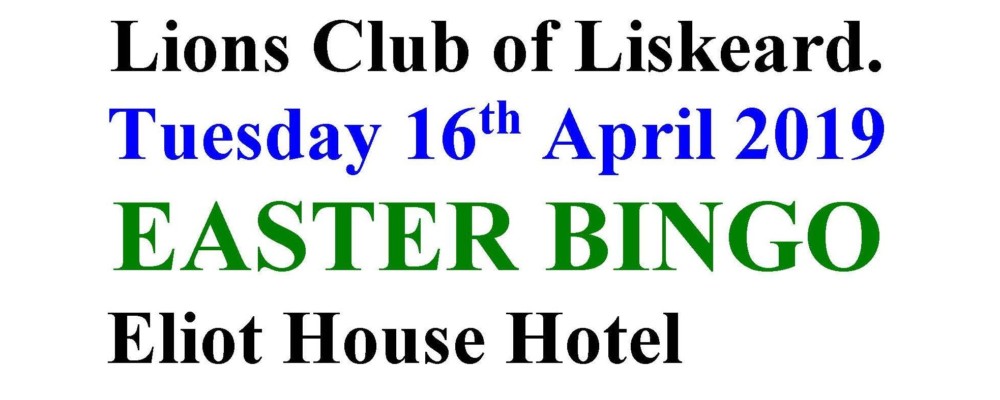 Lions Easter Bingo