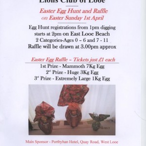 Looe Lions Easter Egg hunt