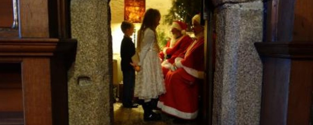 At home with Mother and Father Christmas at Cotehele