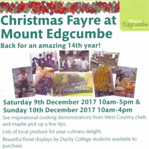 Mount Edgcumbe Xmas Fayre poster