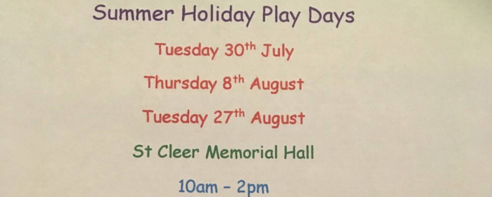 Summer Holiday Play Day – St Cleer