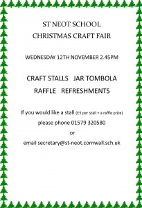 St Neot Schol Christmas Craft Fair